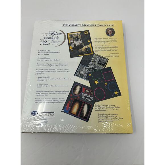 Creative Memories Other - New Creative Memories 8 1/2X 11 Black Scrapbook Pages Album Refills Scrapbooking